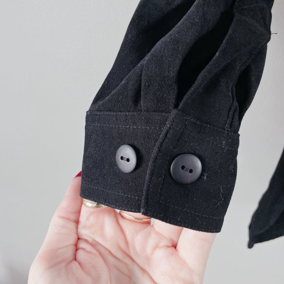 Alia Vintage Shacket black size 14 women’s oversized shirt - Picture 8 of 13